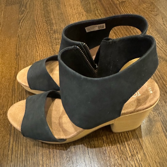 TOMS Majorca Platform Espadrilles Side Zip Size 9.5 EU 41 NEW - Picture 3 of 3